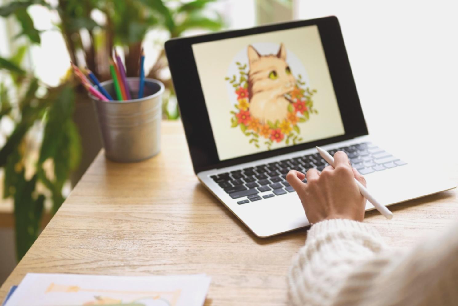 Student analyzing search performance metrics on laptop screen